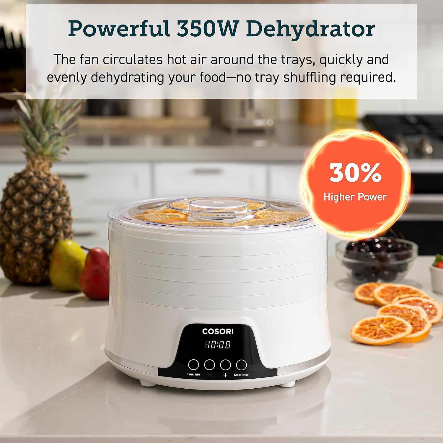 Food Dehydrator, 5 Bpa-Free Trays, 165°F Temperature Control, 350W