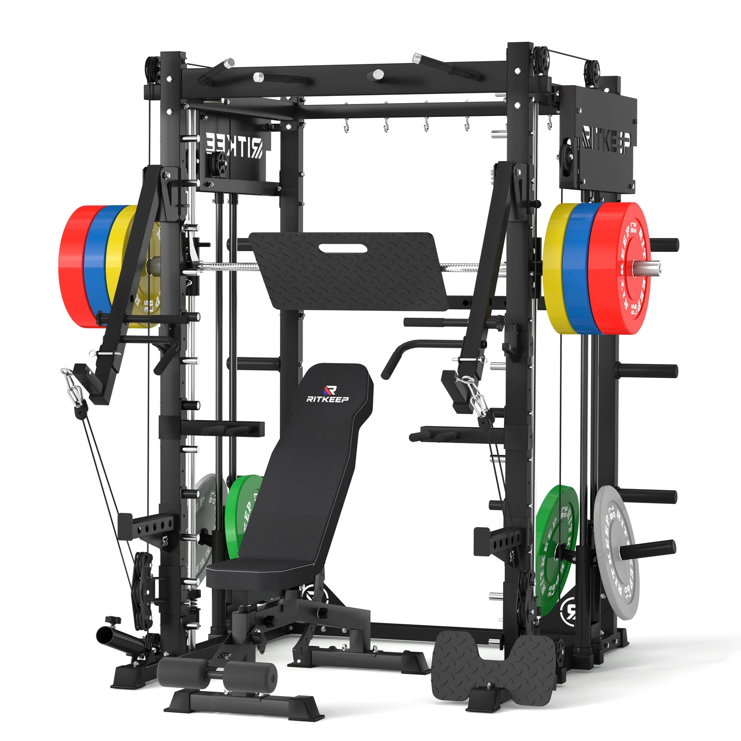 PMAX-4750 Dual Plate Loaded Squat Exercise Machine Gym Equipment Package