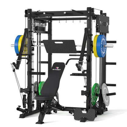 PMAX-4750 Dual Plate Loaded Squat Exercise Machine Gym Equipment Package