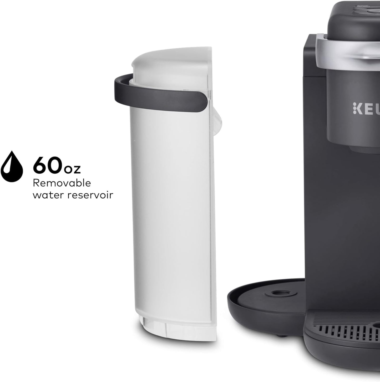 K-Cafe Single-Serve K-Cup Coffee Maker, Latte Maker and Cappuccino Maker, Comes with Dishwasher Safe Milk Frother, Coffee Shot Capability, Compatible with All  K-Cup Pods, Dark Charcoal | Dishwasher Safe Milk Frother