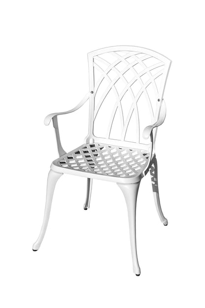 3 Pcs Bistro Set White Table 2 Chairs Outdoor Patio Furniture Weather Resistant