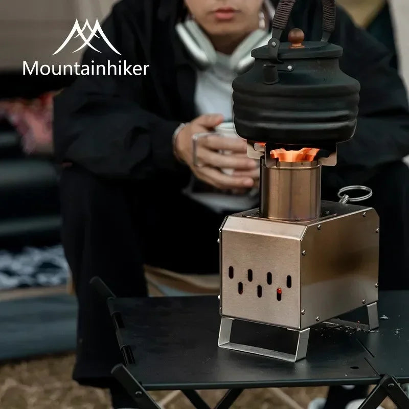 Upgrade Firewood Square Stove Stainless Steel Outdoor Fire Heater Stove Picnic Hiking Camping Wood Burner Stove