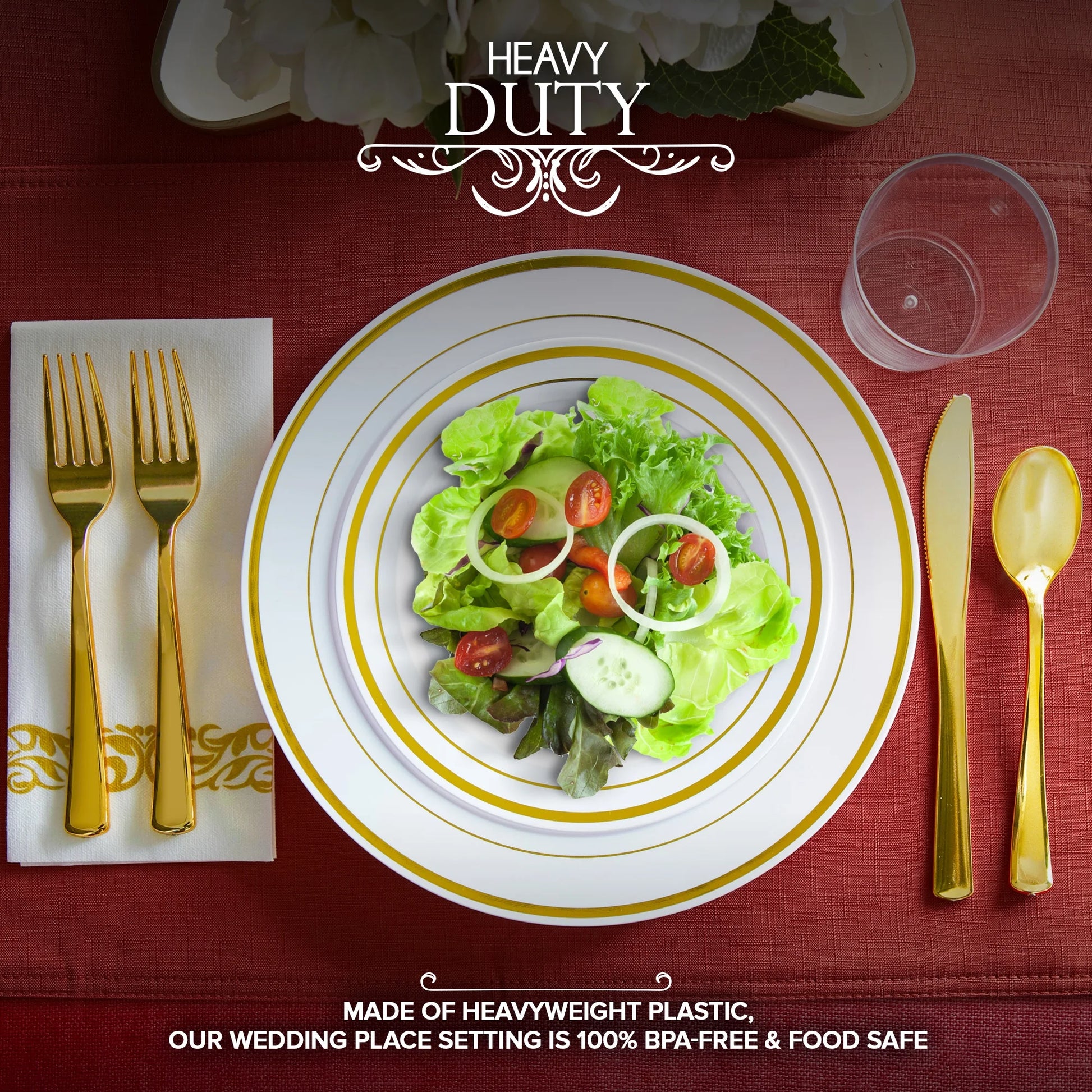 700 Piece Gold Dinnerware Party Set