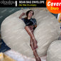 5/6/7Ft round Giant Fur Sofa Sac Cover Bean Bag Bed Pouf Fluffy Comfy Beanbag Couch Futon Movie Recliner DD1TM9T