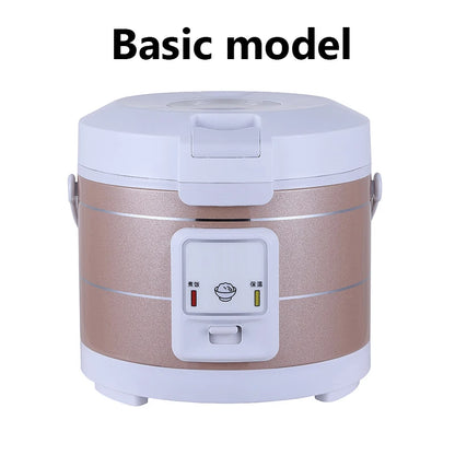 3L Smart Touch Panel Rice Cooker Vehicle-Mounted Multicooker Non-Stick Liner with Steamer Reservation Food Warmer Hotpot Boiler