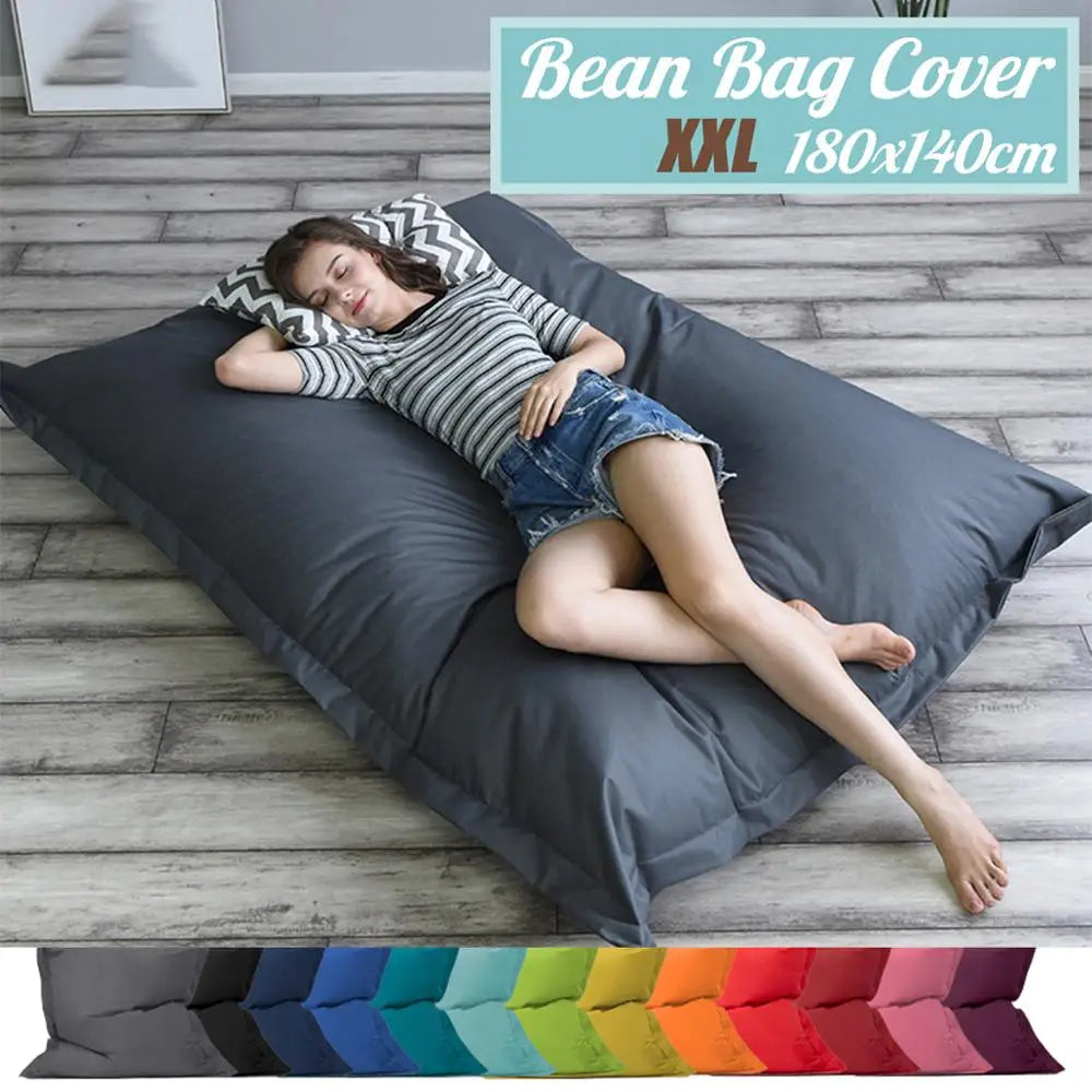 OVERSIZED Sofa Cover Chairs without Filler Waterproof Lounger Seat Bean Bag Puff Asiento Couch Tatami Living Room Furniture