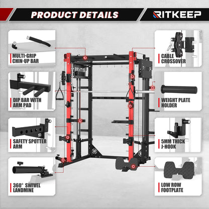 PMAX-4750 Dual Plate Loaded Squat Exercise Machine Gym Equipment Package