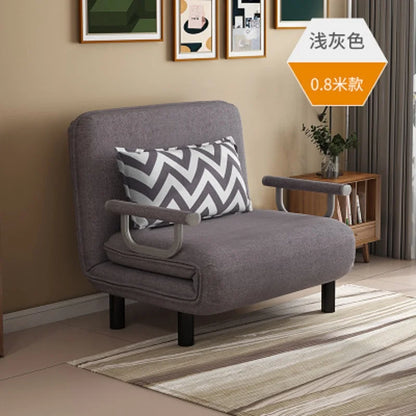 K-STAR Convertible Sofa Bed Armchair Sleeper Leisure Recliner Fabric Breathable Lazy Sofas Living Room Lounge Single Chair 2024