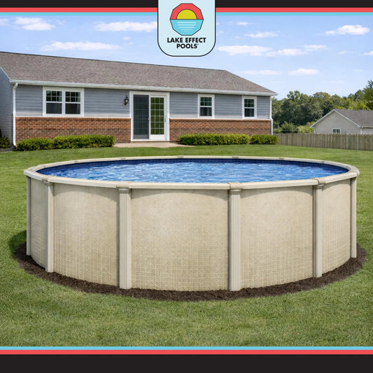Impressions 18' round X 48" Wall Above-Ground Swimming Pools, Full Start-Up Kit