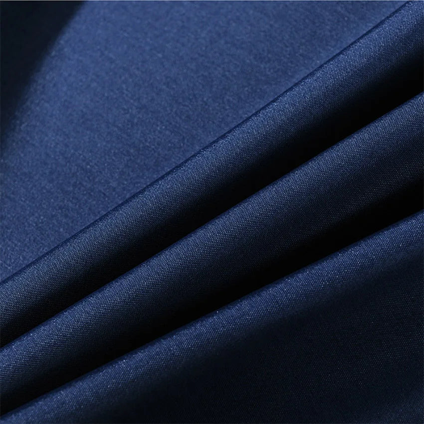 Solid Color Shower Curtain Dark Blue Waterproof Bath Curtains Bathroom for Bathtub Bathing Cover Extra Large Wide 12Pcs Hooks