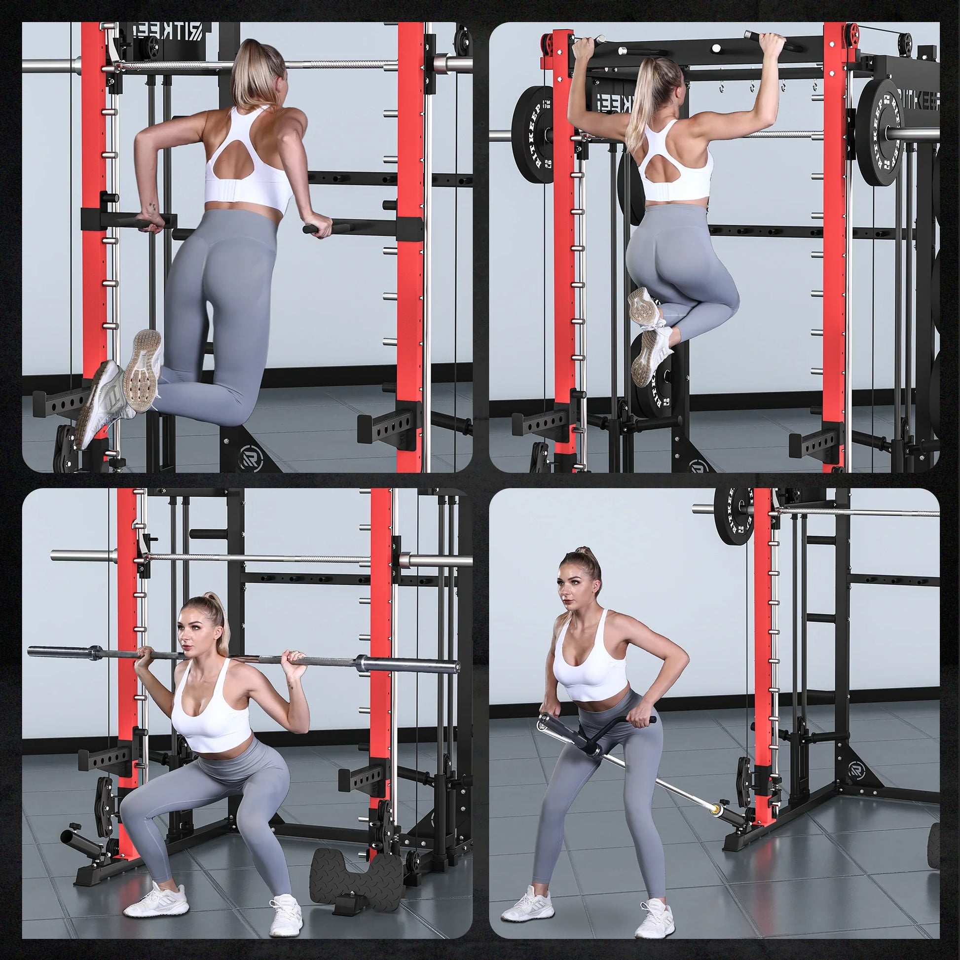 PMAX-4750 Dual Plate Loaded Squat Exercise Machine Gym Equipment Package