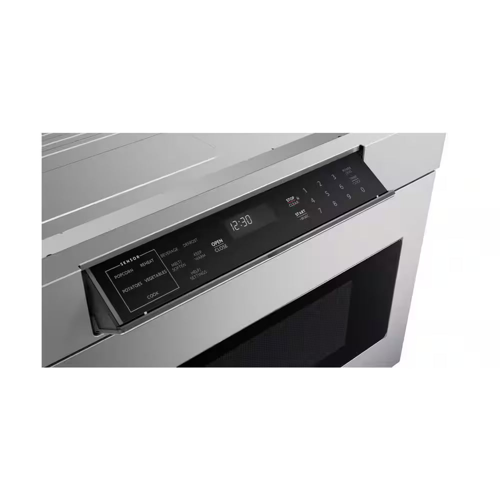 24 In. 1.2 Cu. Ft. Built-In Microwave Drawer with Concealed Controls in Stainless Steel Finish with Sensor Cooking