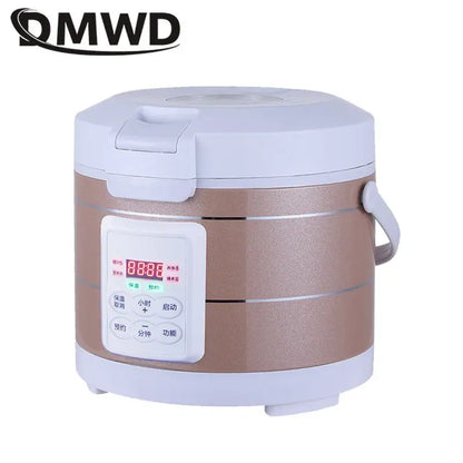 3L Smart Touch Panel Rice Cooker Vehicle-Mounted Multicooker Non-Stick Liner with Steamer Reservation Food Warmer Hotpot Boiler