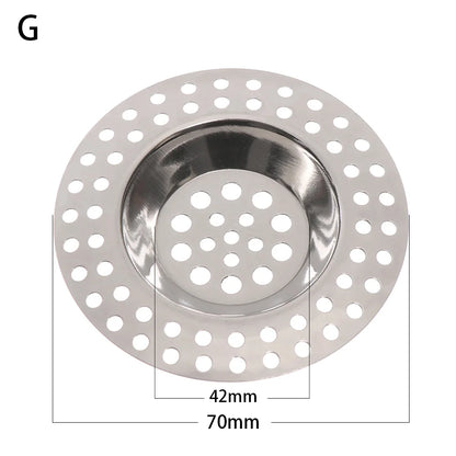 2PCS Strainer Bath Basin Drain Hair Clean up Mesh Trap Filter Kitchen Sink with Large Wide Rim Catcher Cover Cap Plug Wholesale
