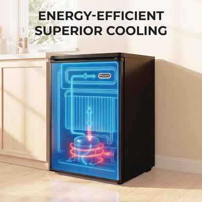 Upright Freezer/Fridge Convertible 3 Cu Ft Energy Star, CUF-301SS | Adjustable Thermostat and Security Lock, Energy Star Rated, Reversible Door, Adds Compact Frozen Storage at Home