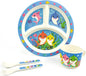 4 Pcs Eco-Friendly Plant Based Kid'S Shark Family Dinnerware Set for Gifts, Birthdays, Christmas, Holidays, Hanukkah, Easter