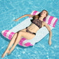 Foldable Floating Water Hammock Float Lounger Inflatable Pool Mat Floating Bed Chair Swimming Air Mattress Pool Accessories