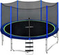 1800LBS Capacity No-Gap Design 16 15 14 12FT Trampoline with Safety Enclosure Net and Non-Slip Ladder 10-Year Quality Assurance Perfect for Kids Family Outdoor Backyard Fun