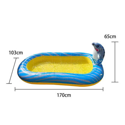 Cartoon Dinosaur PVC Inflatable Spray Pool Funny Outdoor Water Fun Swimming Pool for Kids Gift Creative Summer Water Play Toys