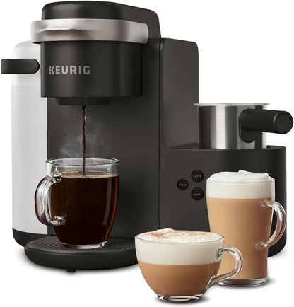 K-Cafe Single-Serve K-Cup Coffee Maker, Latte Maker and Cappuccino Maker, Comes with Dishwasher Safe Milk Frother, Coffee Shot Capability, Compatible with All  K-Cup Pods, Dark Charcoal | Dishwasher Safe Milk Frother