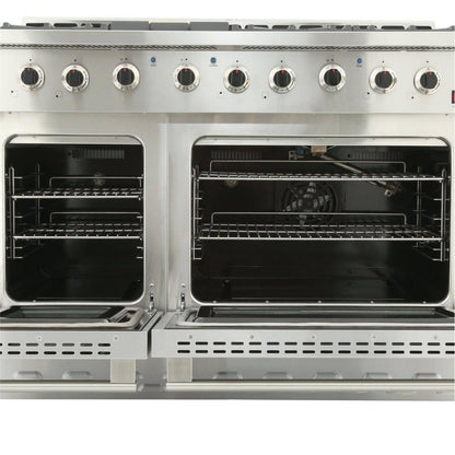 Entree 48 In. 7.2 Cu. Ft. Professional Style Gas Range with Convection Oven in Stainless Steel