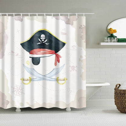Alpaca Pattern Bath Curtain Waterproof Shower Curtains Polyester Cartoon Bath Screen Printed Curtain for Bathroom Home Decor