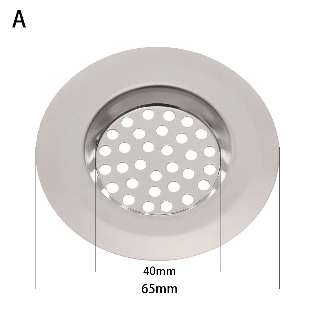 2PCS Strainer Bath Basin Drain Hair Clean up Mesh Trap Filter Kitchen Sink with Large Wide Rim Catcher Cover Cap Plug Wholesale