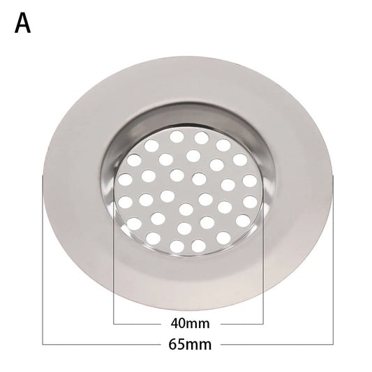 2PCS Strainer Bath Basin Drain Hair Clean up Mesh Trap Filter Kitchen Sink with Large Wide Rim Catcher Cover Cap Plug Wholesale
