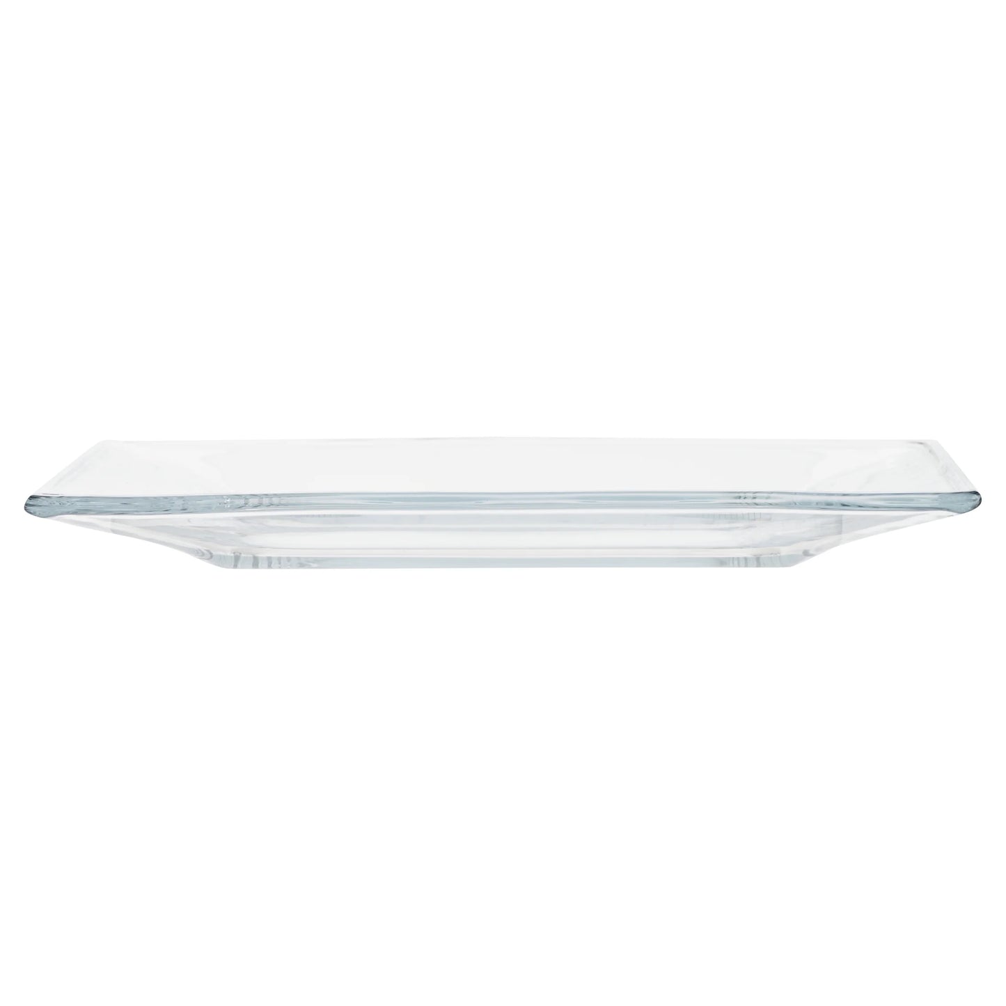 12-Piece Square Clear Glass Dinnerware Set