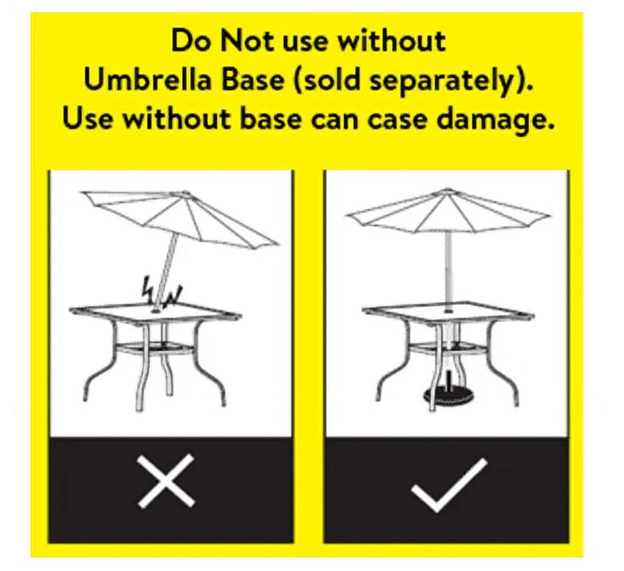 Albany Lane 6-Piece Steel Outdoor Patio Dining Set with Umbrella, Black