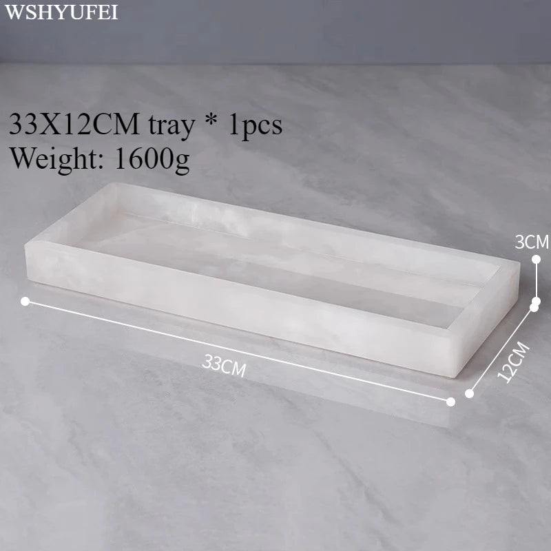 Light Luxury White Jade Stone Home Bathroom Wash Suit Bathroom Supplies Brush Tooth Cup Soap Bottle Soap Dish Toothbrush Holder