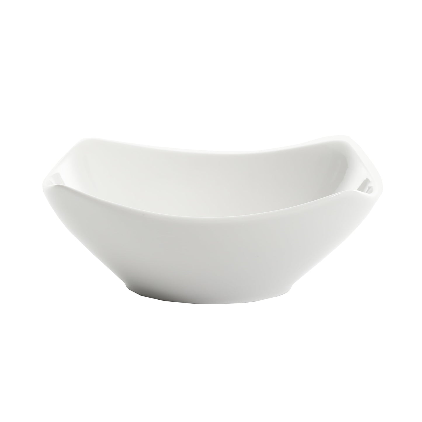 Everyday Square White Stoneware Dinnerware Set, 40-Piece