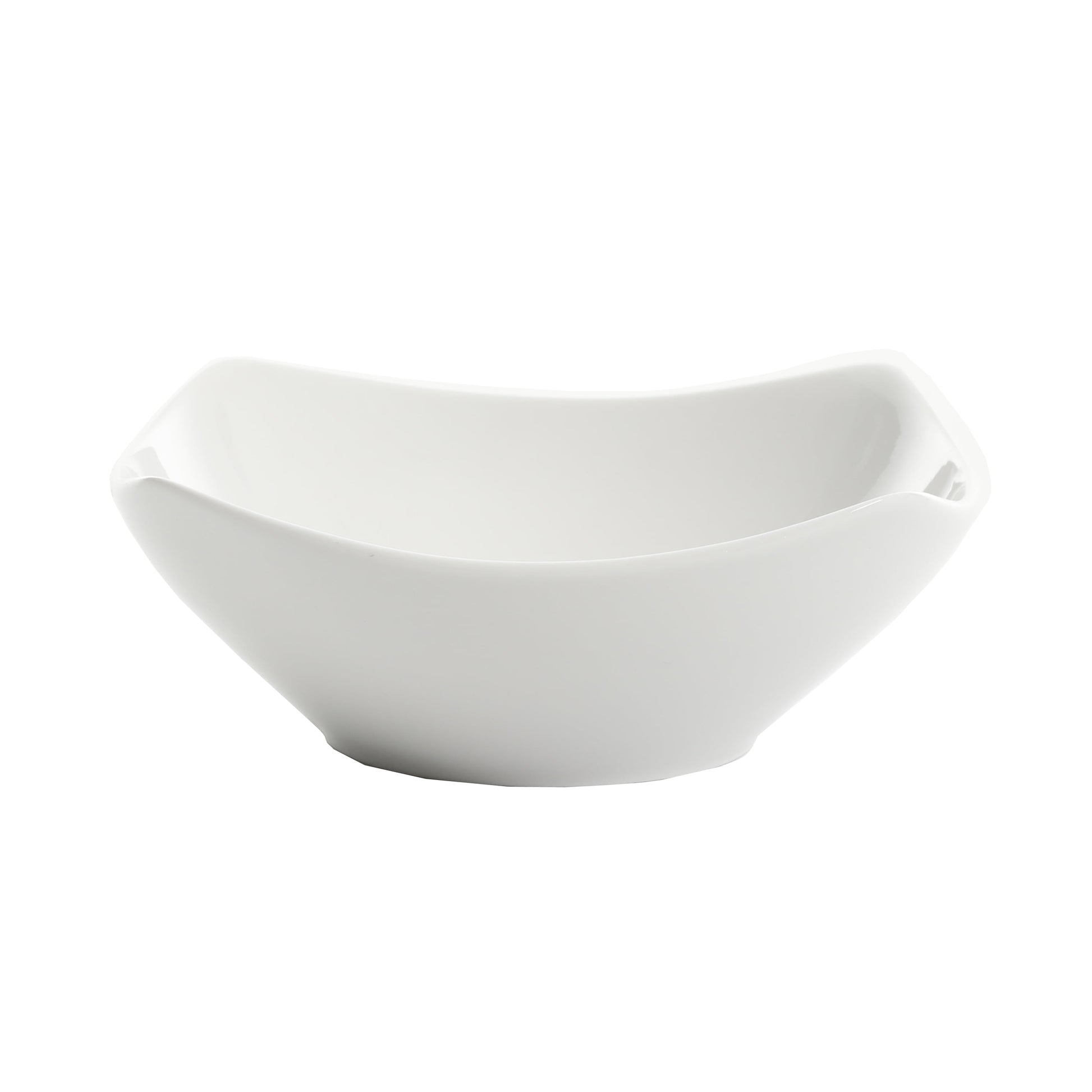 Everyday Square White Stoneware Dinnerware Set, 40-Piece