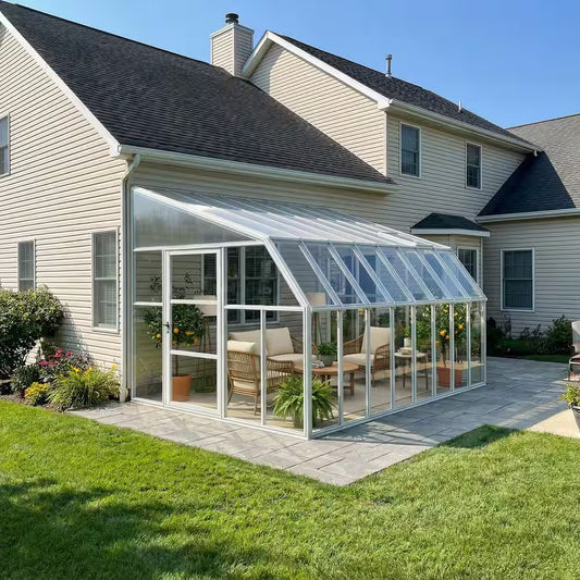 Sun Room 8 Ft. X 16 Ft. White/Clear Patio Enclosure and Solarium
