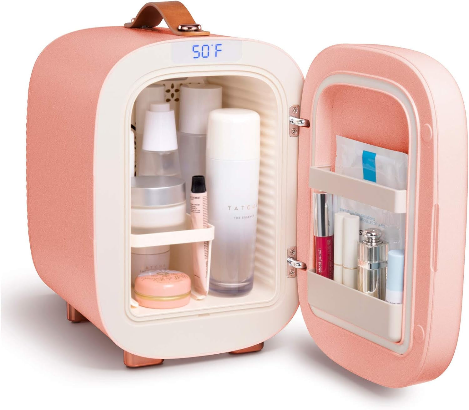 Mini Fridge, Professional Skincare Fridge, Mini Cosmetics Makeup Fridge, Compact Fridge 5 Liter (Pink)