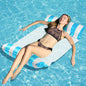Foldable Floating Water Hammock Float Lounger Inflatable Pool Mat Floating Bed Chair Swimming Air Mattress Pool Accessories