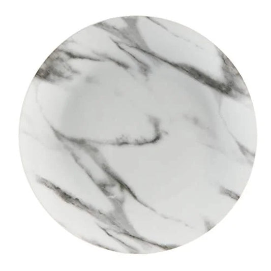 16-Piece Coupe Dinnerware Set, White, Marble