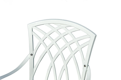 3 Pcs Bistro Set White Table 2 Chairs Outdoor Patio Furniture Weather Resistant