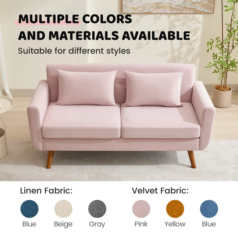 Jadier 66" Upholstered Loveseat Square Sofa