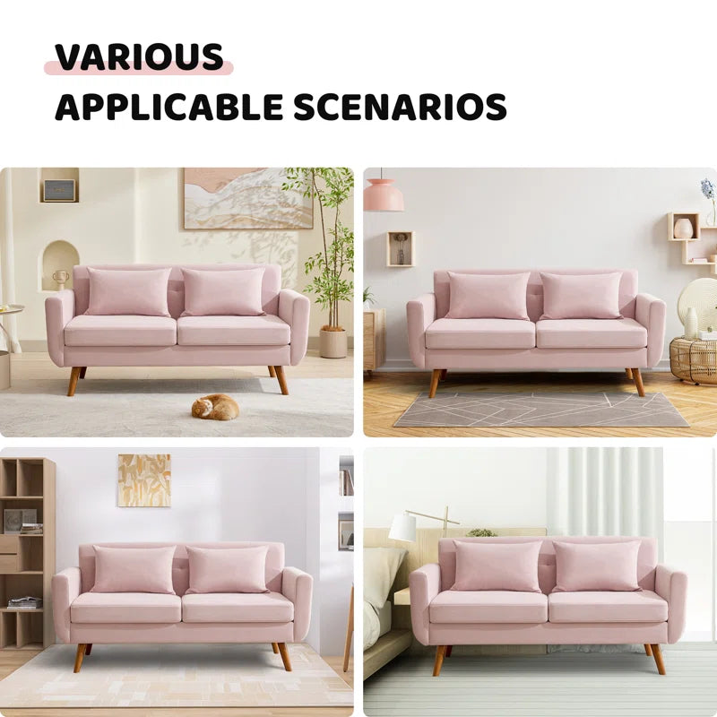 Jadier 66" Upholstered Loveseat Square Sofa