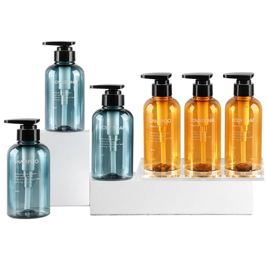 Liquid Soap Dispenser Bottle Bathroom Shampoo Body Wash Bottle Press Type Lotion Empty Bottle 300ML/500ML