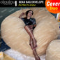 5/6/7Ft round Giant Fur Sofa Sac Cover Bean Bag Bed Pouf Fluffy Comfy Beanbag Couch Futon Movie Recliner DD1TM9T