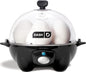 Rapid Egg Cooker: 6 Egg Capacity Electric Egg Cooker for Hard Boiled Eggs, Poached Eggs, Scrambled Eggs, or Omelets with Auto Shut off Feature - Black (DEC005BK)