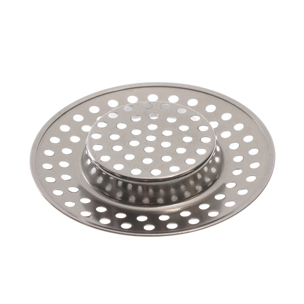 2PCS Strainer Bath Basin Drain Hair Clean up Mesh Trap Filter Kitchen Sink with Large Wide Rim Catcher Cover Cap Plug Wholesale