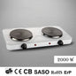 110/220V Electric Burner Hotplate Coffee Heating Stove 2 Pots Heater Induction Cooker Stove Furnace Adjustable Temperature 2000W