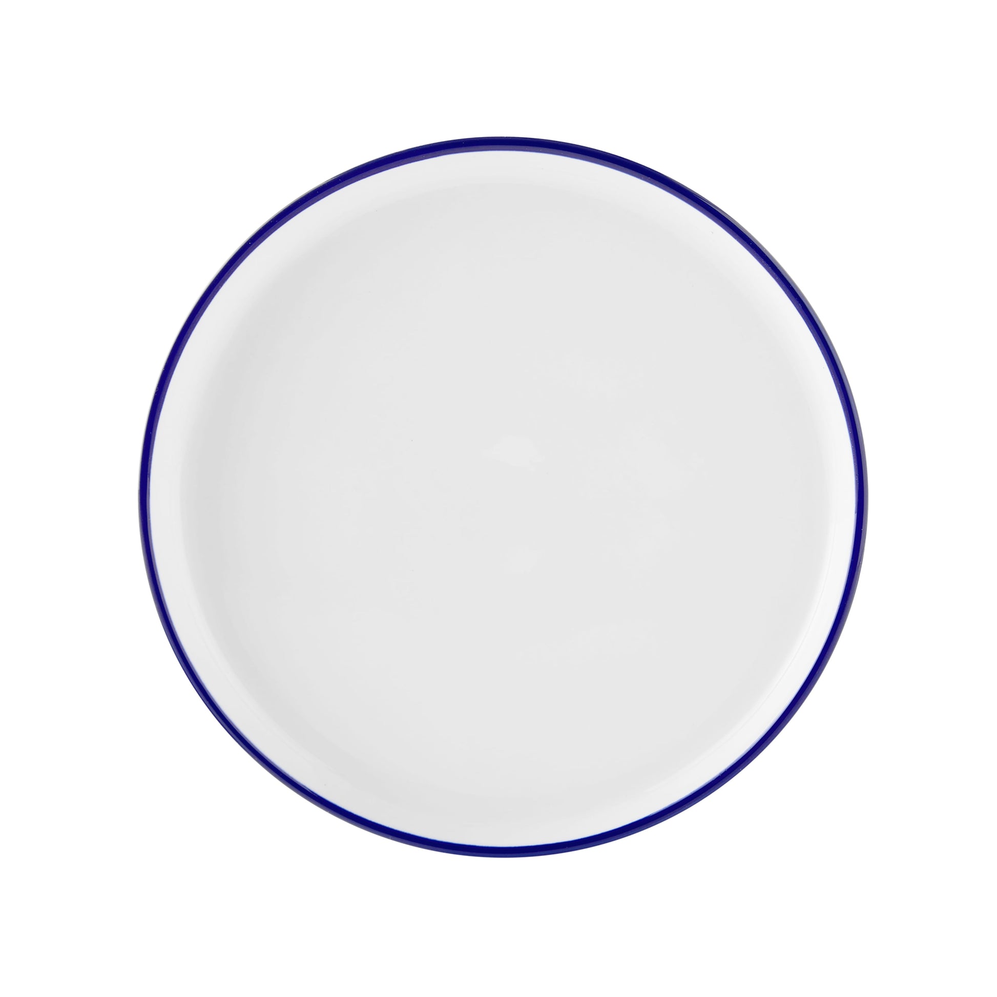 12-Piece Blue Rim Stoneware Dinnerware Set