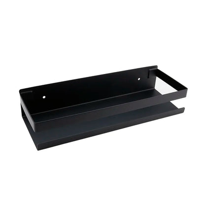 Stainless Steel Bathroom Shelf Black Shower Shampoo Storage Rack Adhesive Suqare Kitchen Bathroom Shlef 20Cm 30Cm 40Cm 50Cm