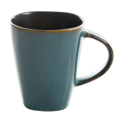 Soho Lounge Square Stoneware 16 Piece Dinnerware Set, Teal
