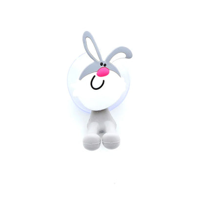 Cartoon Animal Toothbrush Holder Wall Mounted Antibacterial Tooth Brush Storage Rack with Suction Cup Bathroom Organizer