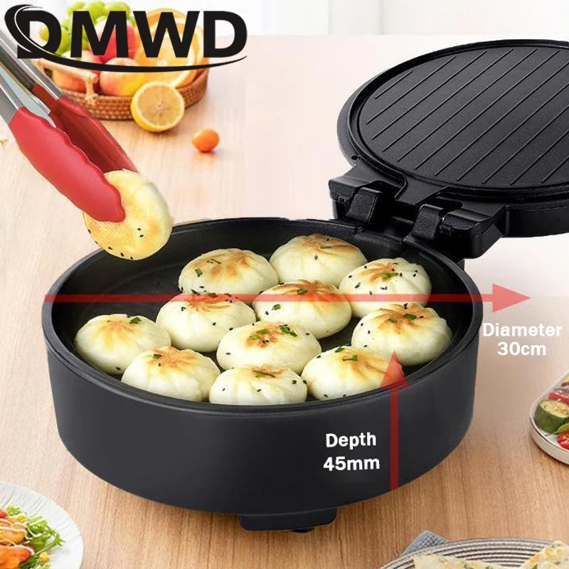 Multifunction Electric Hot Pot Cooking Skillet Barbecue Machine Crepe Maker Pancake Pizza Baking Pan BBQ Steak Frying Grill